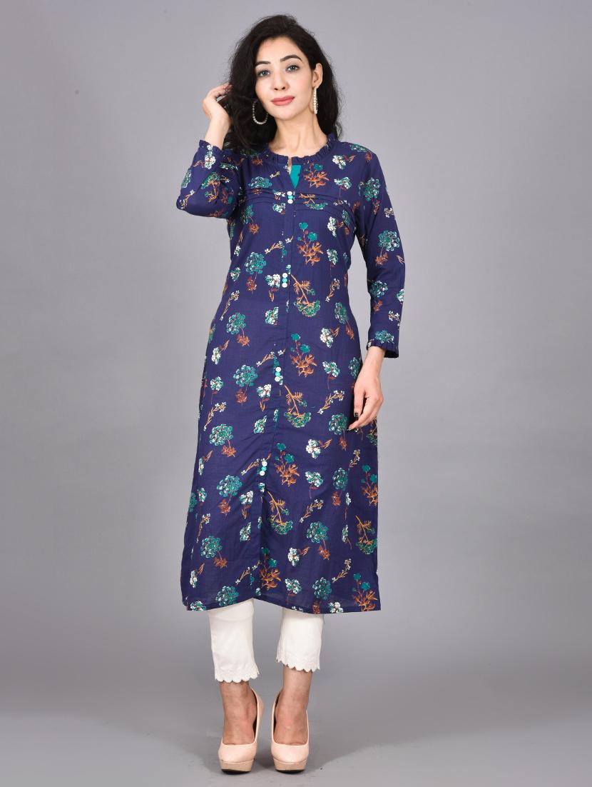 floral straight kurta - 17418208 - Standard Image - 1