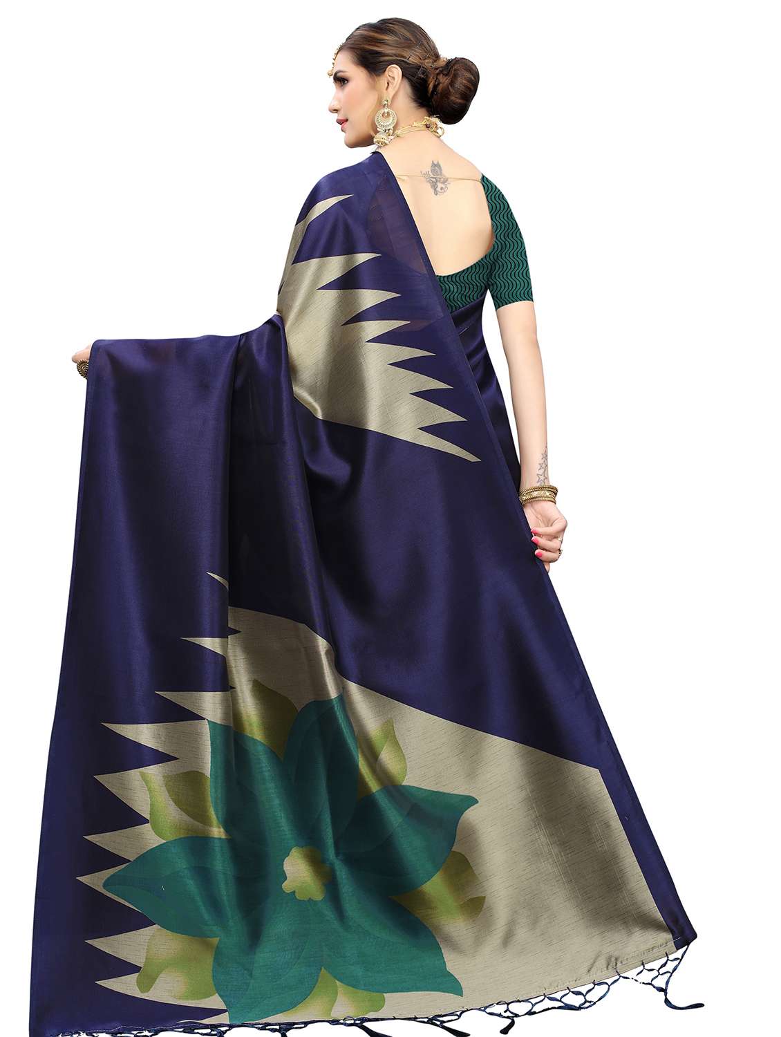 floral printed saree - 17418456 - Standard Image - 1