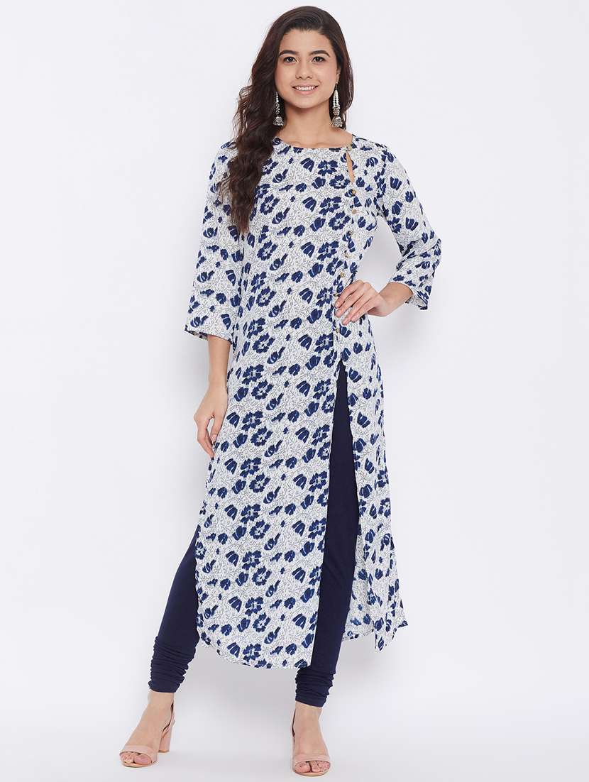 floral high slit kurta - 17418542 - Zoom Image - 0
