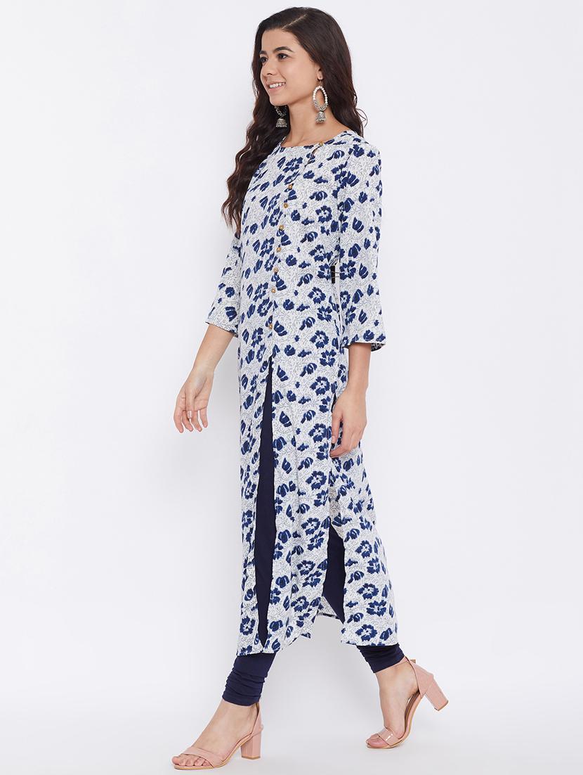 floral high slit kurta - 17418542 -  Standard Image - 1