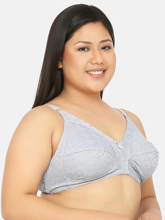 grey lace plus bra - 17419297 - Standard Image - 1