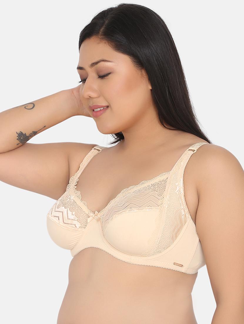 beige nylon plus bra - 17419310 -  Standard Image - 1