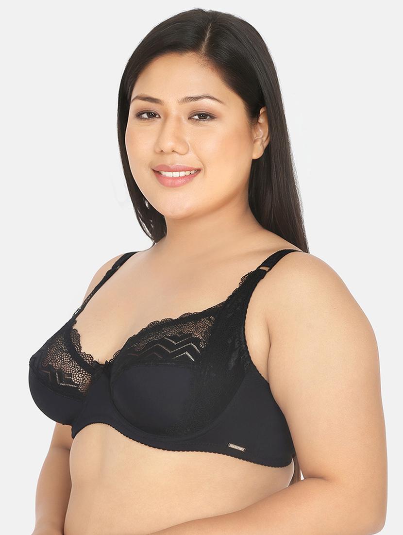 black nylon plus bra - 17419311 -  Standard Image - 1