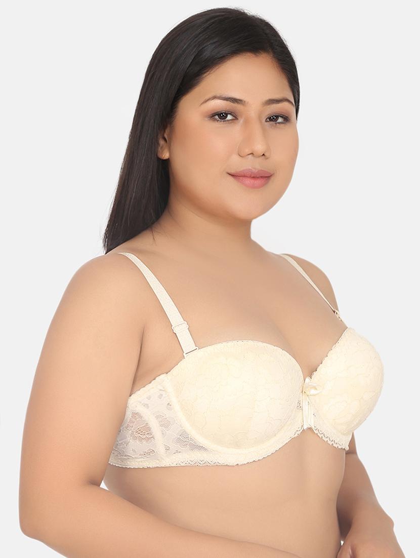 beige lace balconette bra - 17419315 - Standard Image - 1