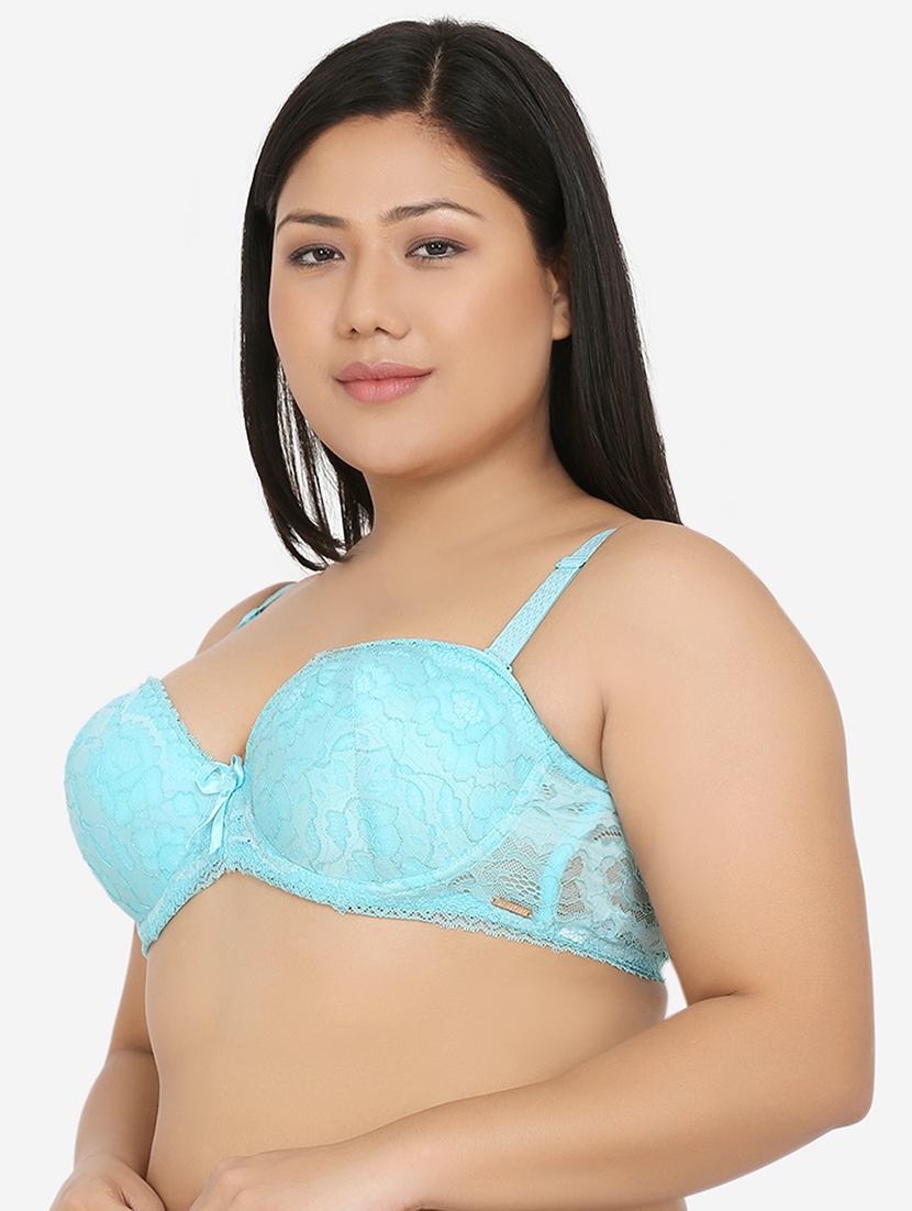 sea green lace balconette bra - 17419319 - Standard Image - 1