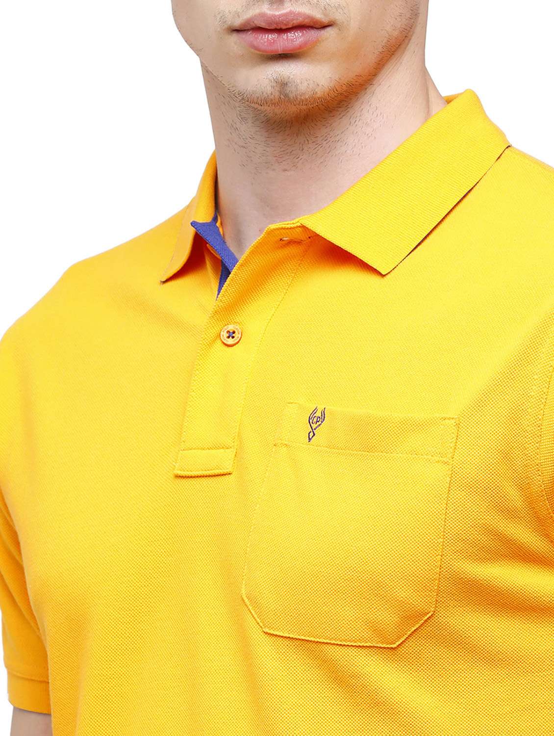 yellow solid polo t-shirt - 17420180 -  Standard Image - 4