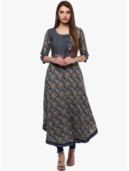 floral anarkali kurta - 17420697 - Standard Image - 0