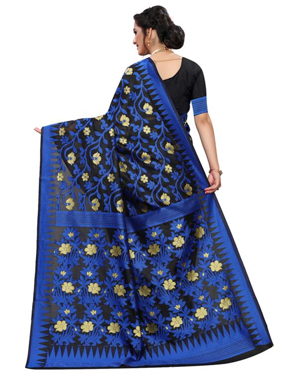 floral jamdani saree with blouse - 17421598 -  Standard Image - 1
