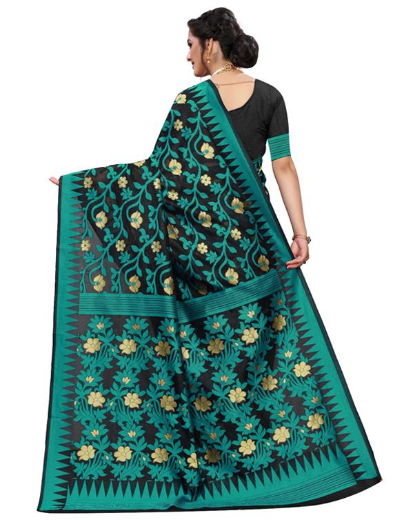 floral jamdani saree with blouse - 17421599 -  Standard Image - 1