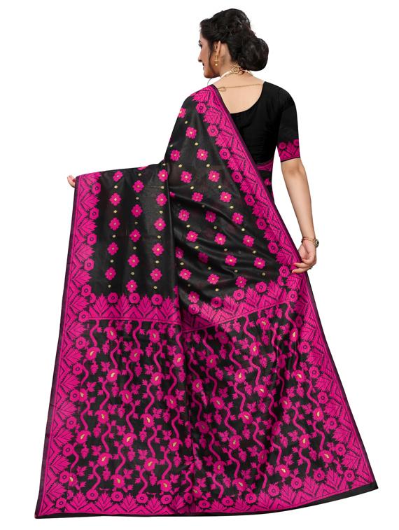 floral jamdani saree with blouse - 17421600 -  Standard Image - 1