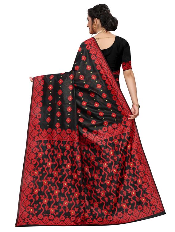 floral jamdani saree with blouse - 17421602 -  Standard Image - 1