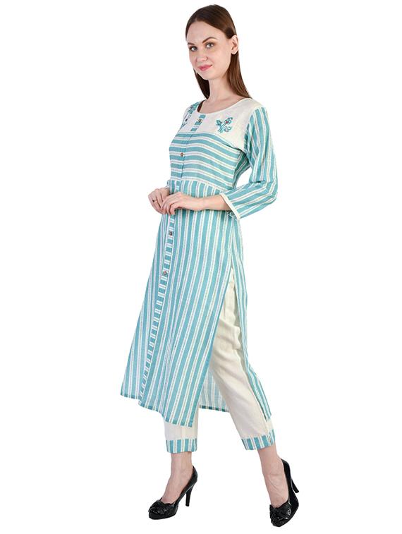 striped kurta pant set - 17422401 - Standard Image - 1