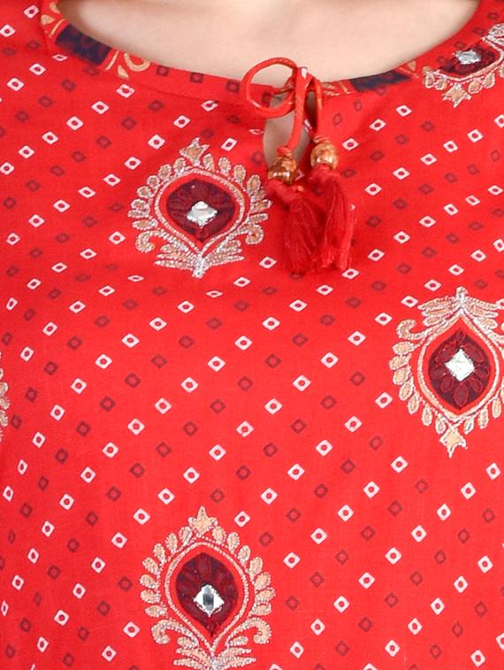 bandhani kurta sharara set - 17422406 - Standard Image - 4
