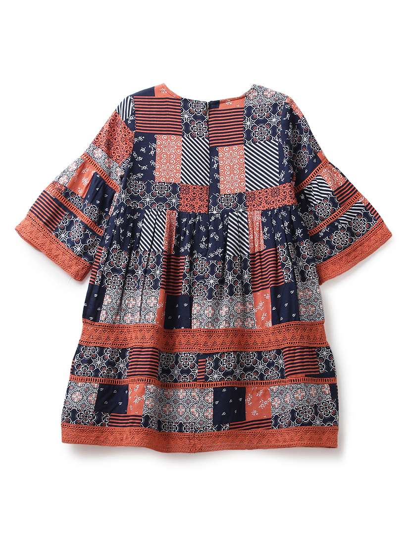 orange cotton frock - 17423255 -  Standard Image - 1