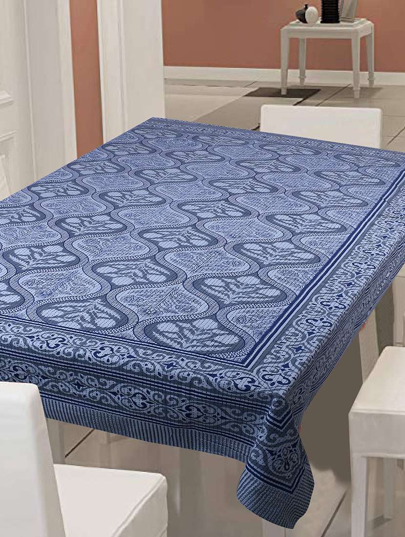 cotton jaipuri 6 seater table cloth cover