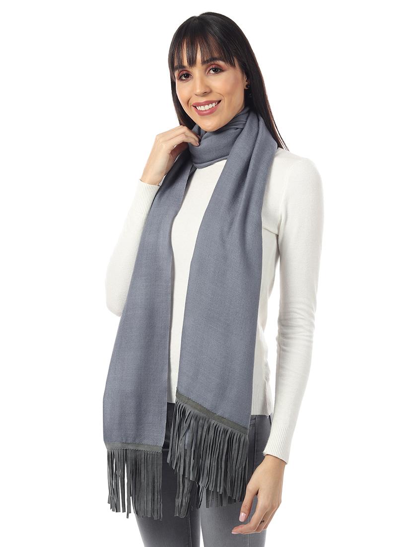 women's solid print stole - 17423433 - Standard Image - 1