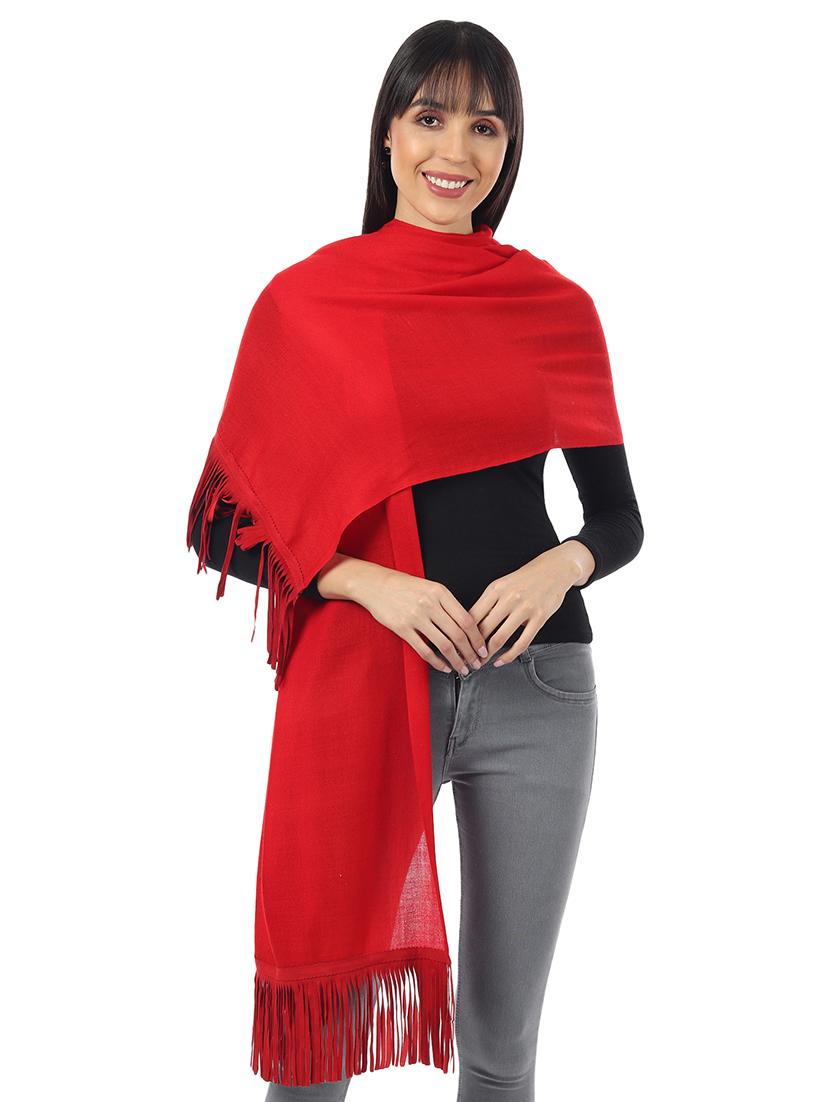 women's solid print stole - 17423435 - Standard Image - 1