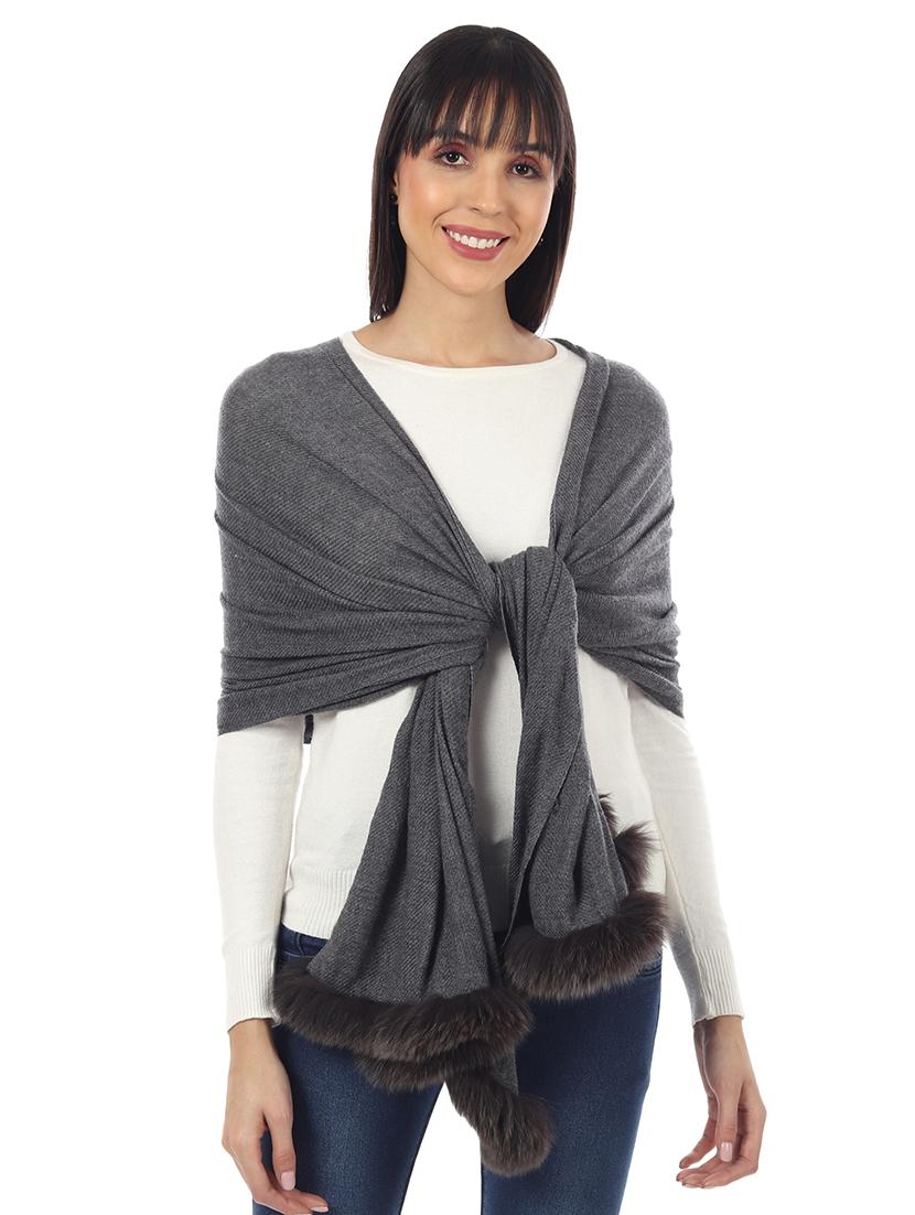 women's solid print stole - 17423440 - Standard Image - 1