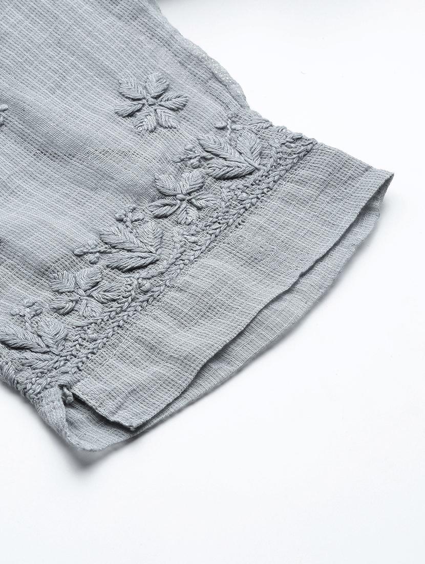 embroidered hem straight palazzo - 17423610 - Standard Image - 4
