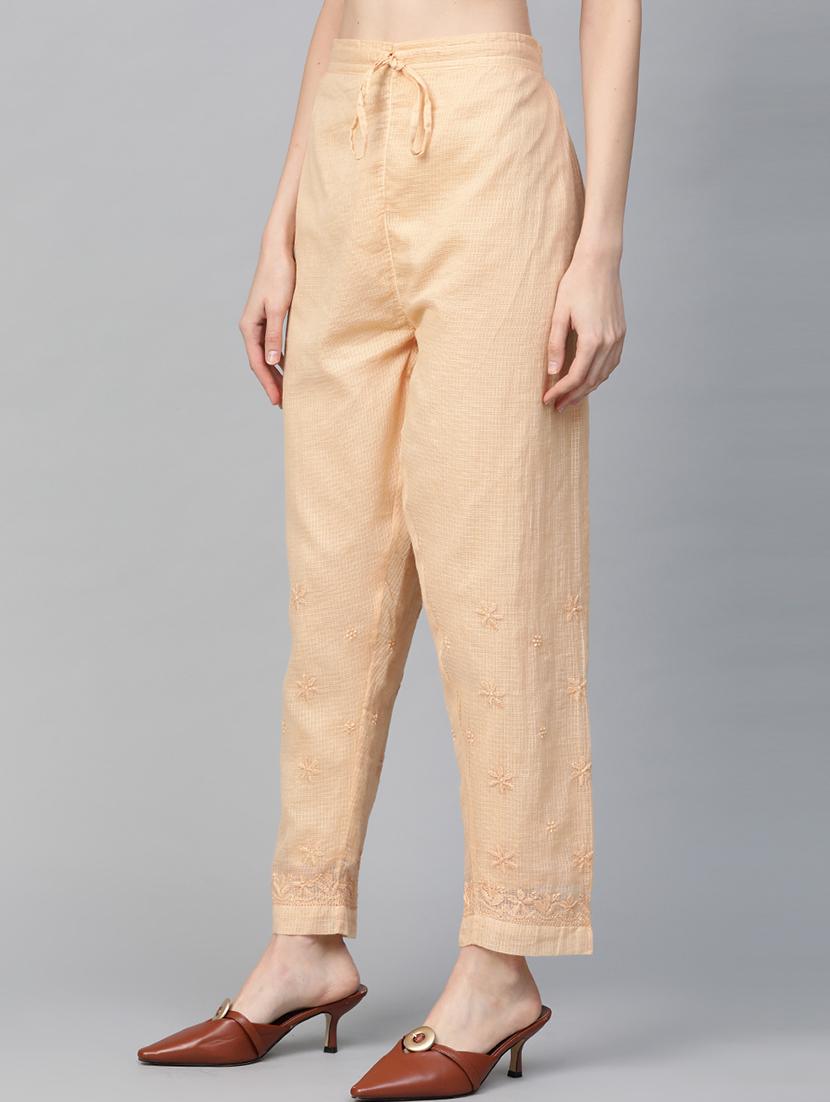 embroidered hem straight palazzo - 17423611 - Standard Image - 1