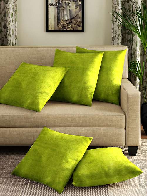  solid velvet cushion cover (set of 5) - 17423948 -  Standard Image - 0