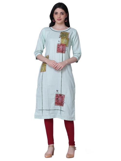 women's straight kurta - 17424411 - Standard Image - 0