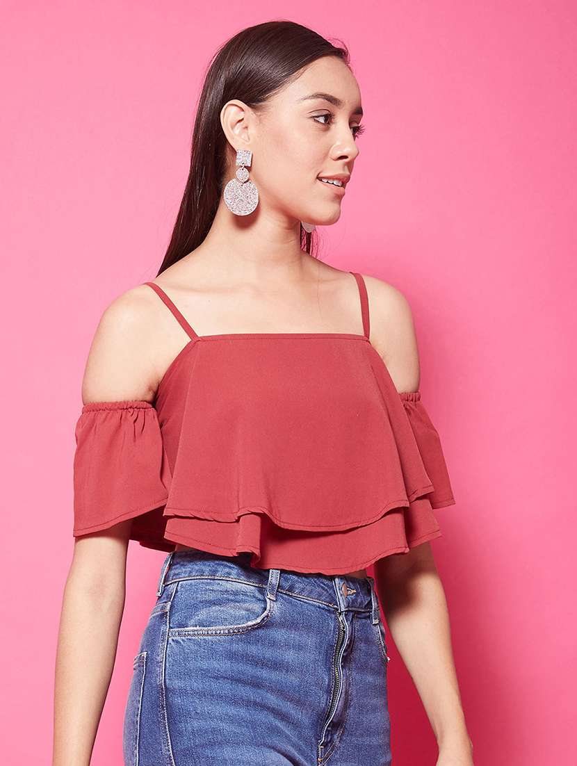 women's layered shoulder strap top - 17424501 -  Standard Image - 1