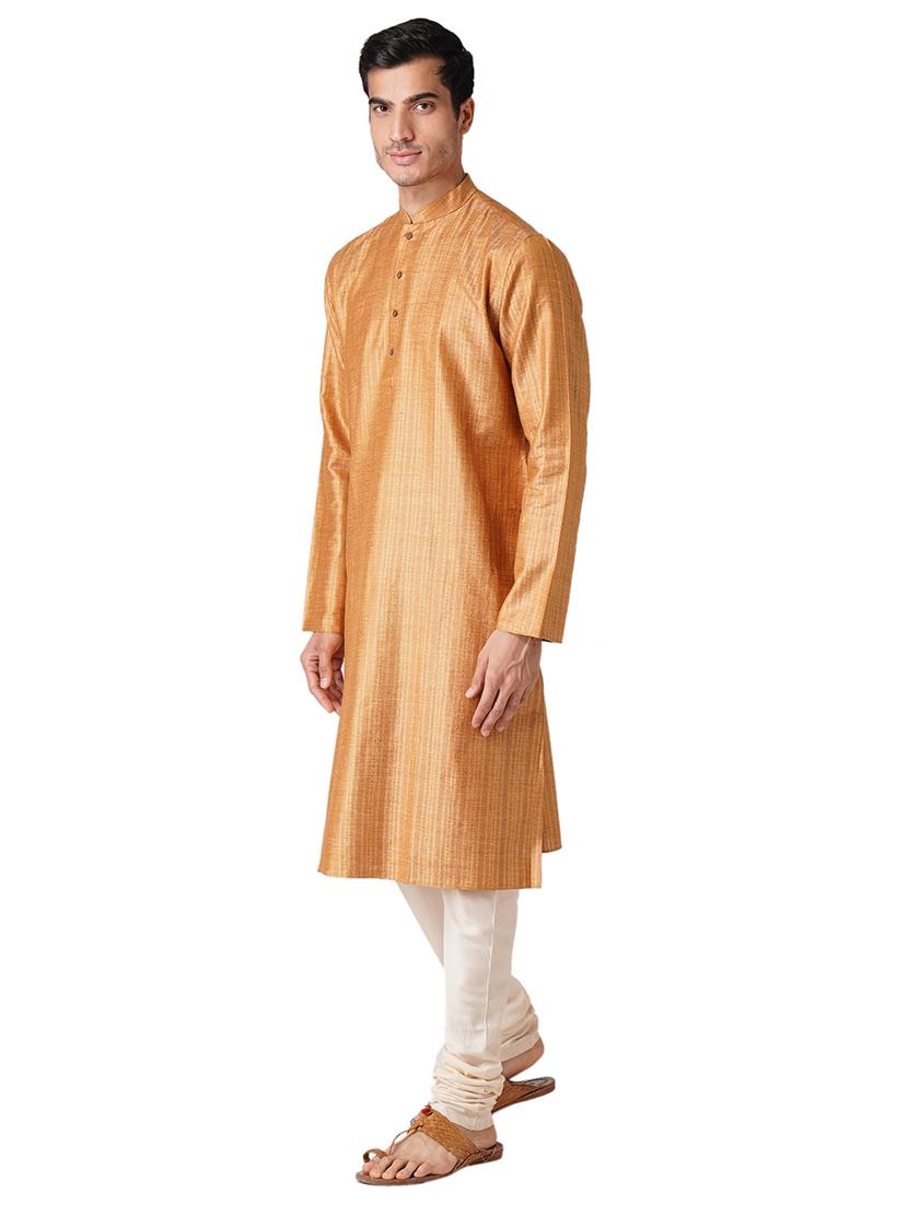 mustard cotton kurta pyjama ethnic wear set - 17424587 - Standard Image - 1