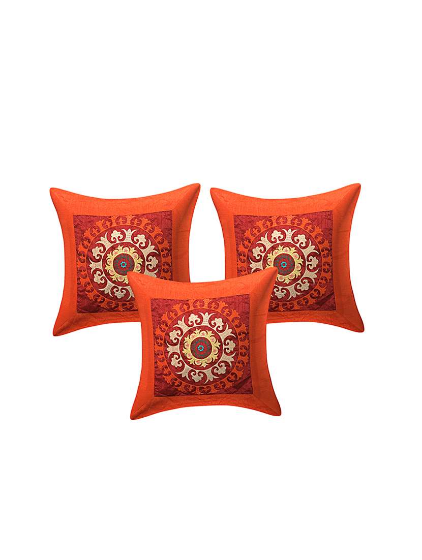  rayon embroidery cushion cover (set of 3)