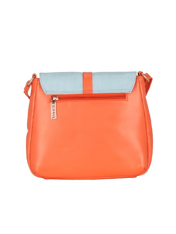 orange leatherette (pu) sling bag - 17425214 - Standard Image - 1
