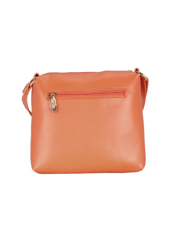 orange leatherette (pu) sling bag - 17425224 - Standard Image - 1