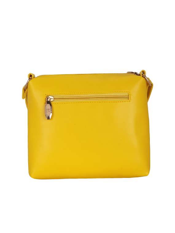 yellow leatherette (pu) sling bag - 17425226 - Standard Image - 1