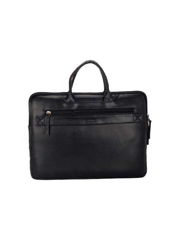 black leatherette laptopbag - 17425229 - Standard Image - 1
