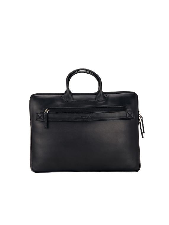 black leatherette laptopbag - 17425238 - Standard Image - 1