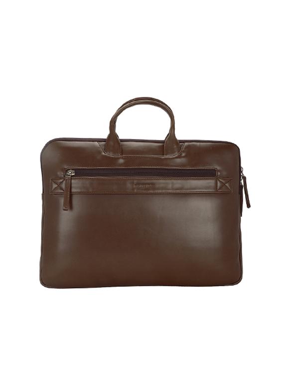 coffee brown leatherette laptopbag - 17425240 - Standard Image - 1