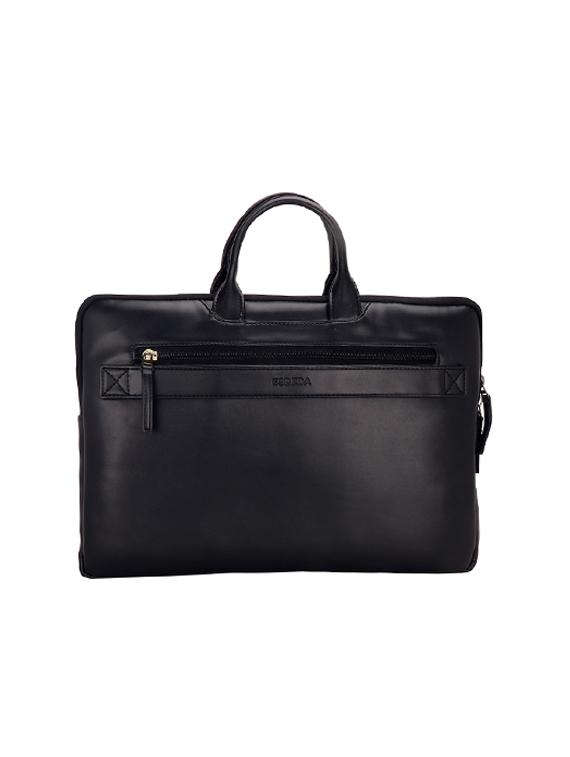 black leatherette laptopbag - 17425243 - Standard Image - 1