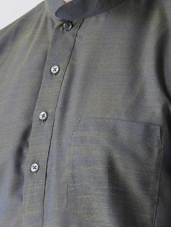olive solid kurta pyjama set - 17425382 - Standard Image - 4