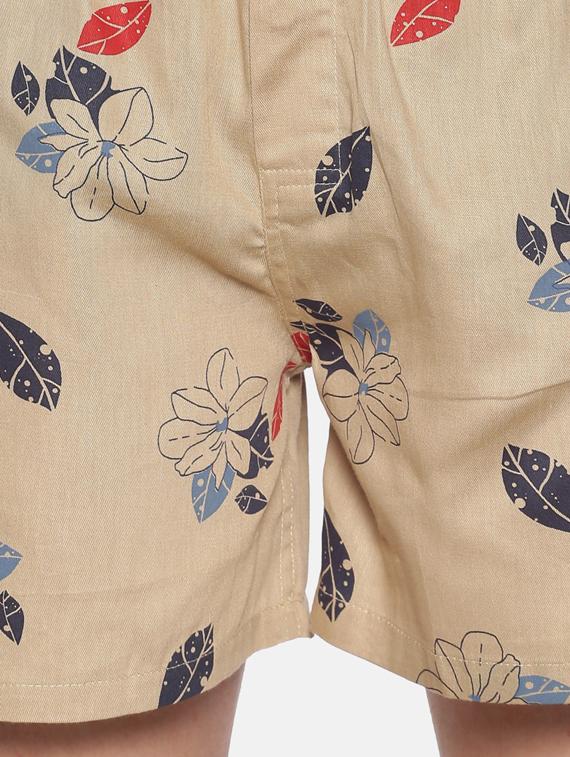 khaki printed boxer - 17426914 - Standard Image - 4