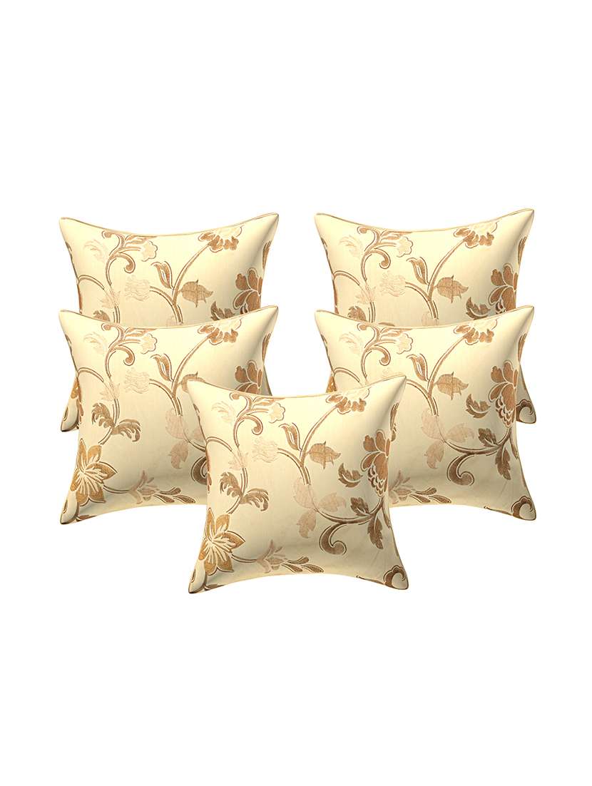  rayon embroidery assorted cushion cover (pack of 5)