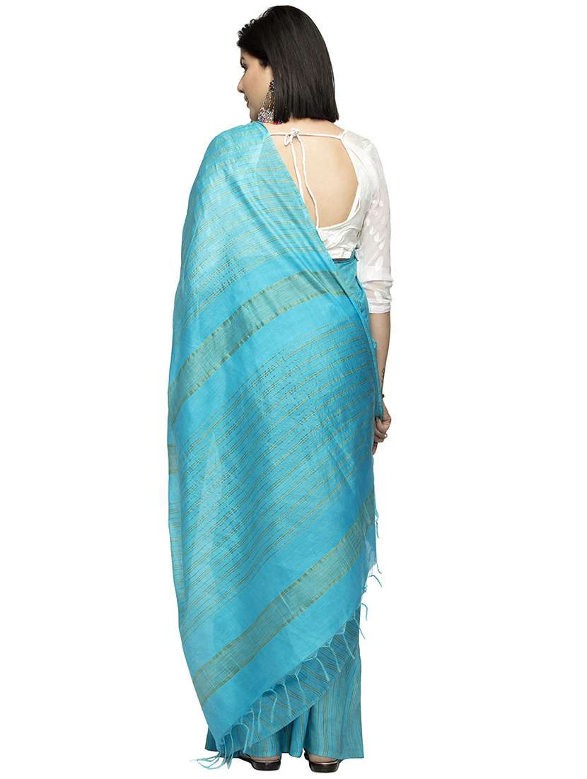 zari striped bhagalpuri saree with blouse - 17428033 -  Standard Image - 1