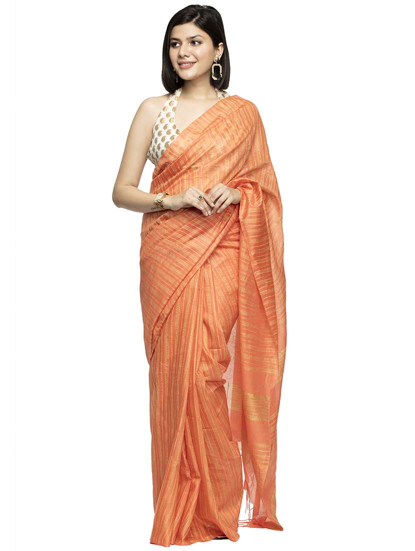 striped bhagalpuri saree with blouse