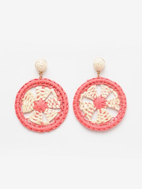 red metal drop earring - 17428168 - Standard Image - 0