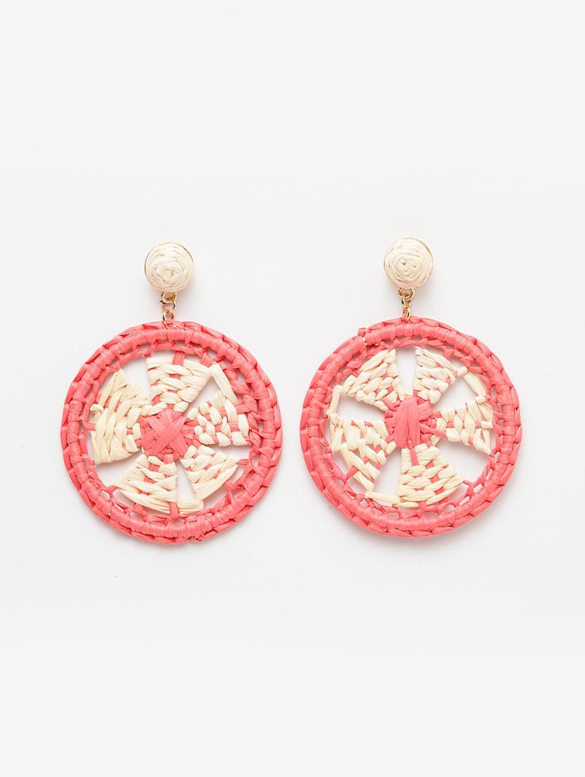 red metal drop earring - 17428168 - Zoom Image - 0