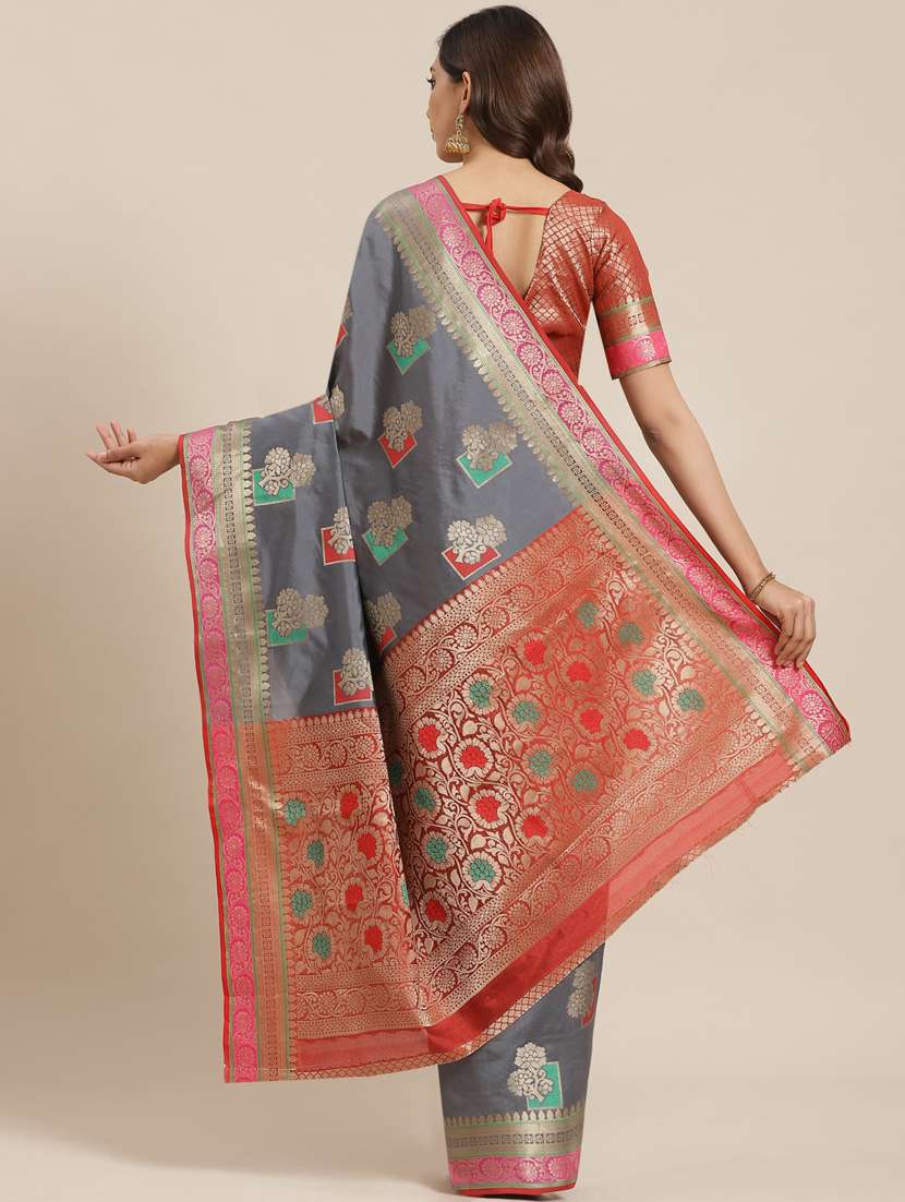 women's banarasi saree with blouse - 17428349 -  Standard Image - 1