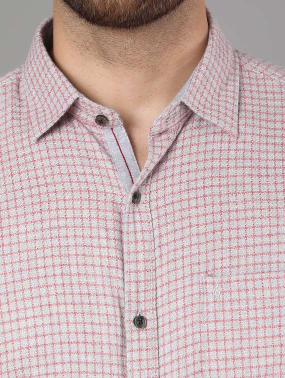 pink checkered casual shirt  - 17428462 -  Standard Image - 4