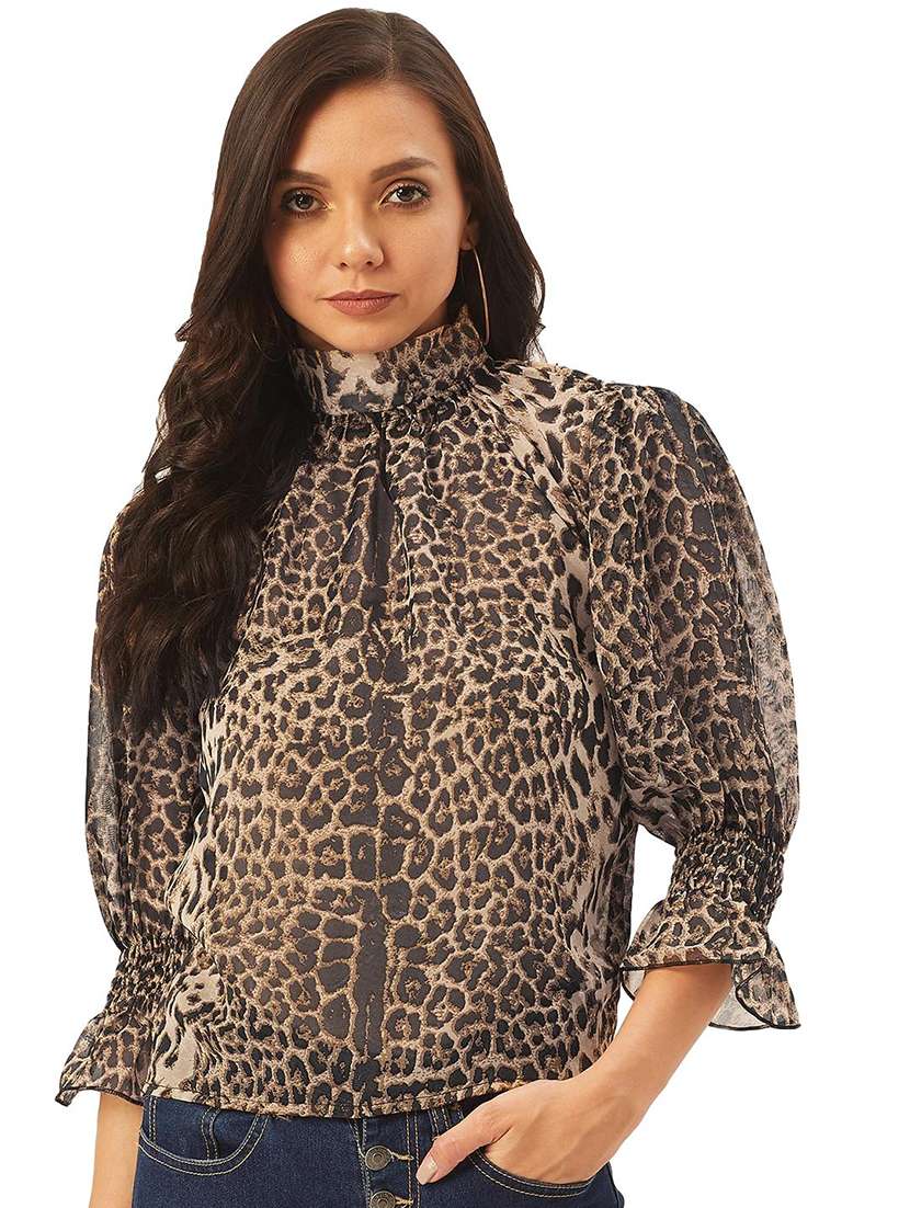 women's straight mock neck top