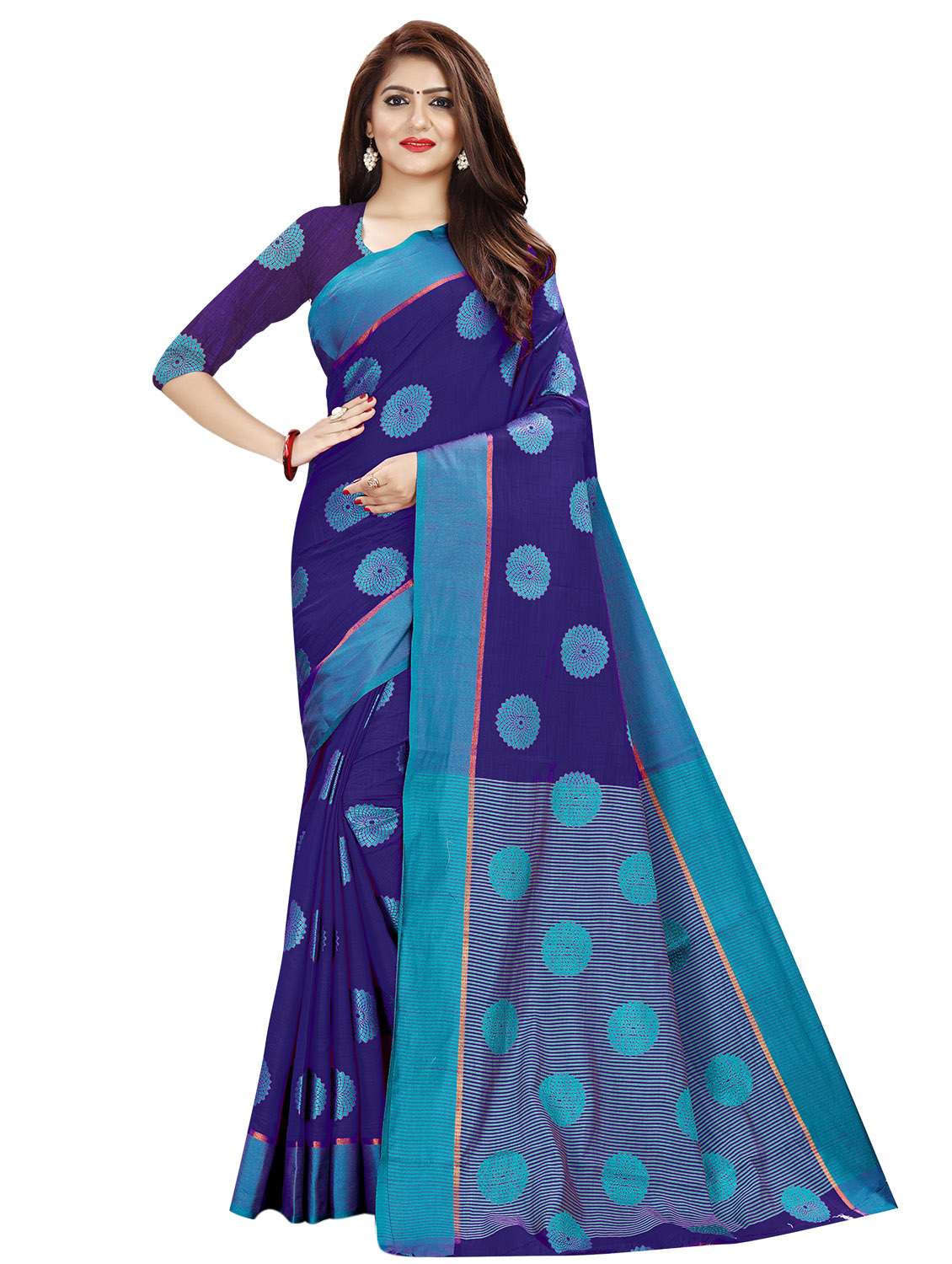 indigo tussar silk kanjivaram saree with blouse
