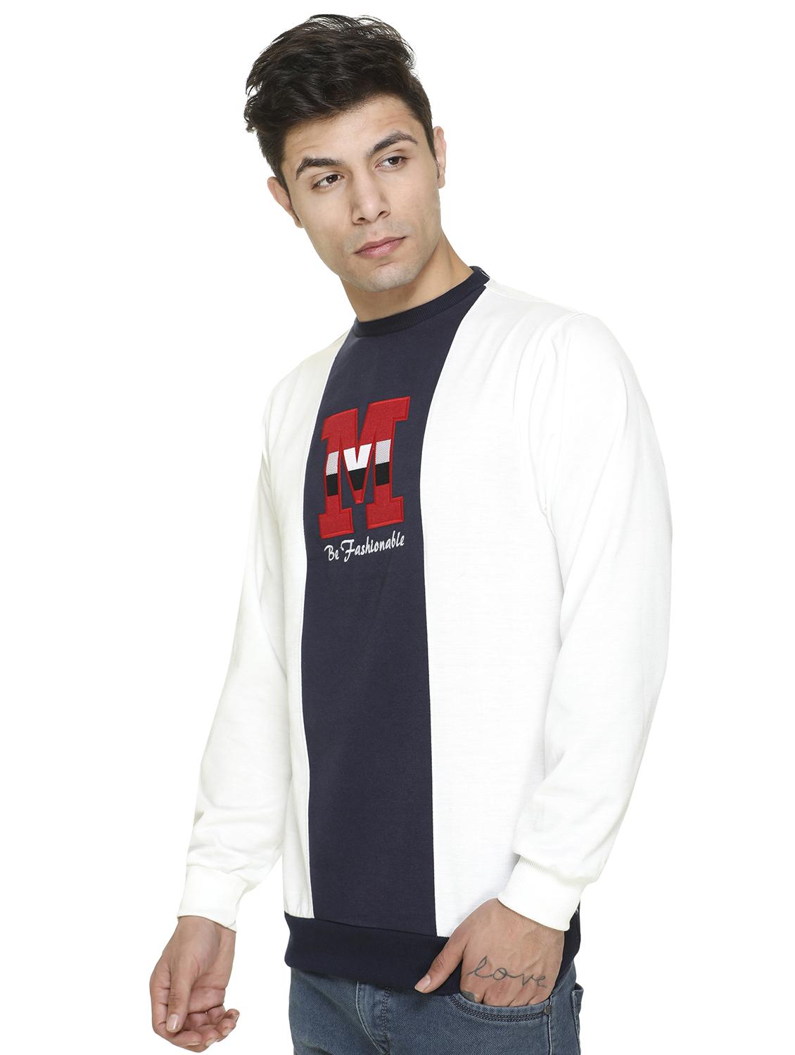 white printed cut & sew sweatshirt - 17428754 -  Standard Image - 1