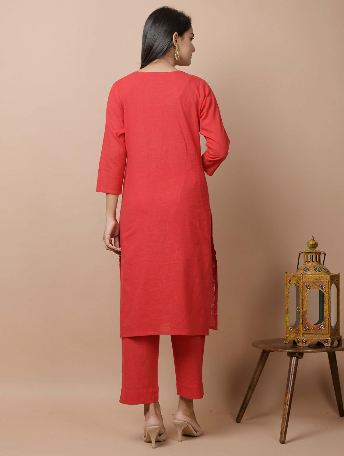 embellished straight kurta - 17428812 - Standard Image - 4
