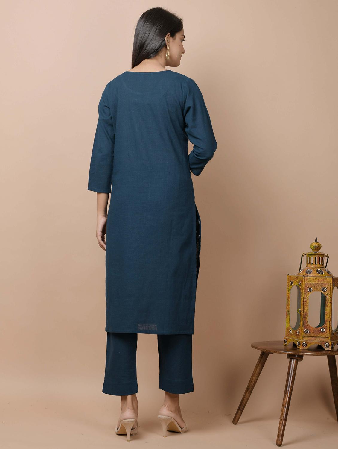 embellished straight kurta - 17428813 - Standard Image - 4